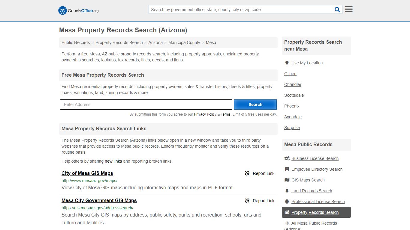 Mesa Property Records Search (Arizona) - County Office